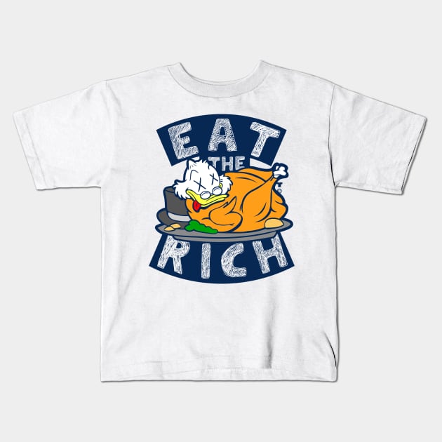 EAT THE RICH DUCK sticker by TaizTeez Kids T-Shirt by TaizTeez